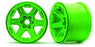 TRA8671G  Wheels, 3.8" (green) (2) (17mm splined)