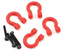 TRA8234R   Bumper D-rings, red (front or rear)/ 2.0x12 CS (4)