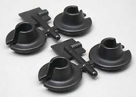 RPM73152 LOWER SPRING CUPS, LOSI, TRA, BLACK