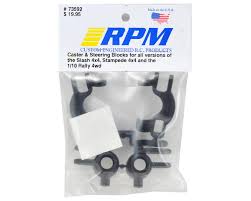 RPM73592  Caster & Steering Blocks BLK: SLH 4X4, ST 4X4 (2)