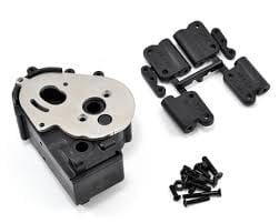 RPM73612 Gearbox Housing & R Mounts,Black:TRA 2WD Vehicles