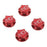 HRANRO10N02   Serrated Dirt Shield Wheel Nuts 17mm Red (4)