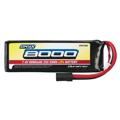 DTXC1883 LiPo Onyx 2S 7.4V 8000mAh 25C Soft Case TRA Plug