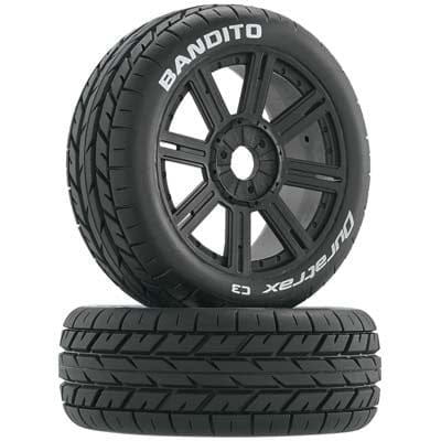 DTXC3656 	Bandito Buggy Tire C3 Mounted Spoke Black (2)