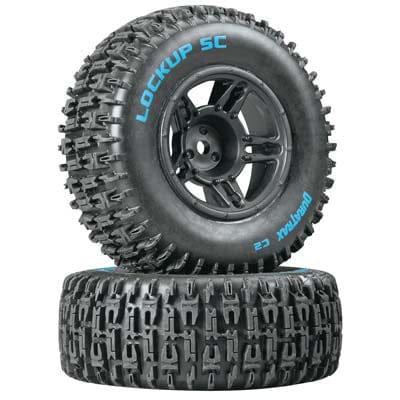 DTXC3670 Lockup SC Tire C2 Mounted Black Slash Front (2)
