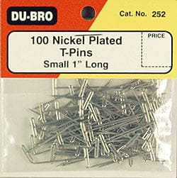 DUB252 T-Pins, Nickel Plated, 1" (100)