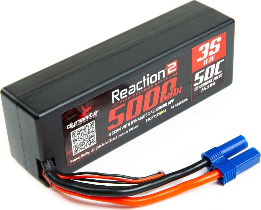 DYNB5035H5 Reaction2 11.1V 5000mAh 3S 50C LiPo,Hardcase: EC5