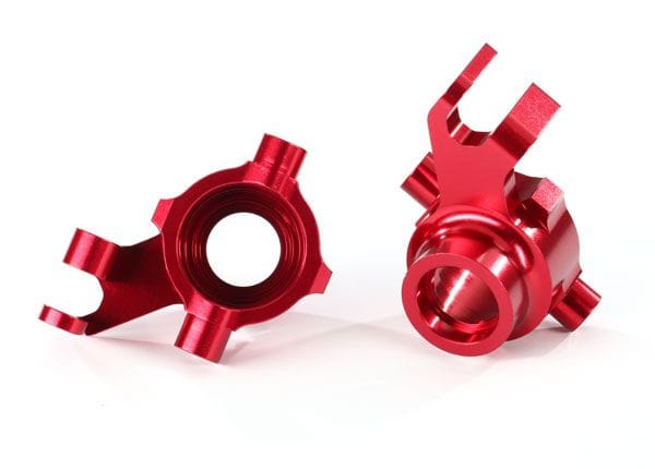 TRA8937R Traxxas Steering blocks, 6061-T6 aluminum (red-anodized), left & right