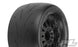 PRO1011614 	Pro-Line Prime 2.8" (Traxxas Style Bead) Street Tires Mounted on F-11 Black Wheels (2) for JATO, Nitro Stampede/Rustler Rear
