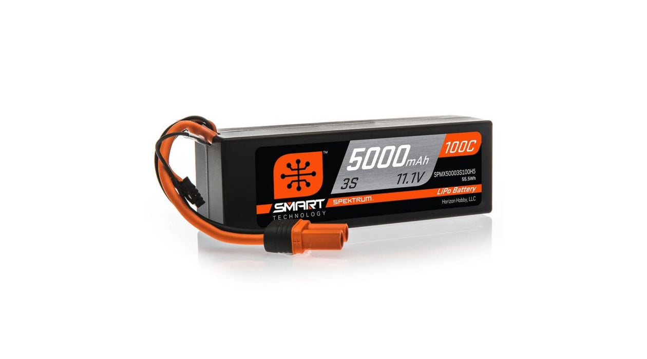SPMX50003S100H5 11.1V 5000mAh 3S 100C Smart LiPo, Hardcase, IC5