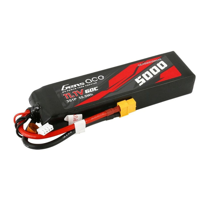 GEA50003S60X6 Gens Ace 5000mAh 3S1P 11.1v 60C LiPo XT60 Plug Soft Case