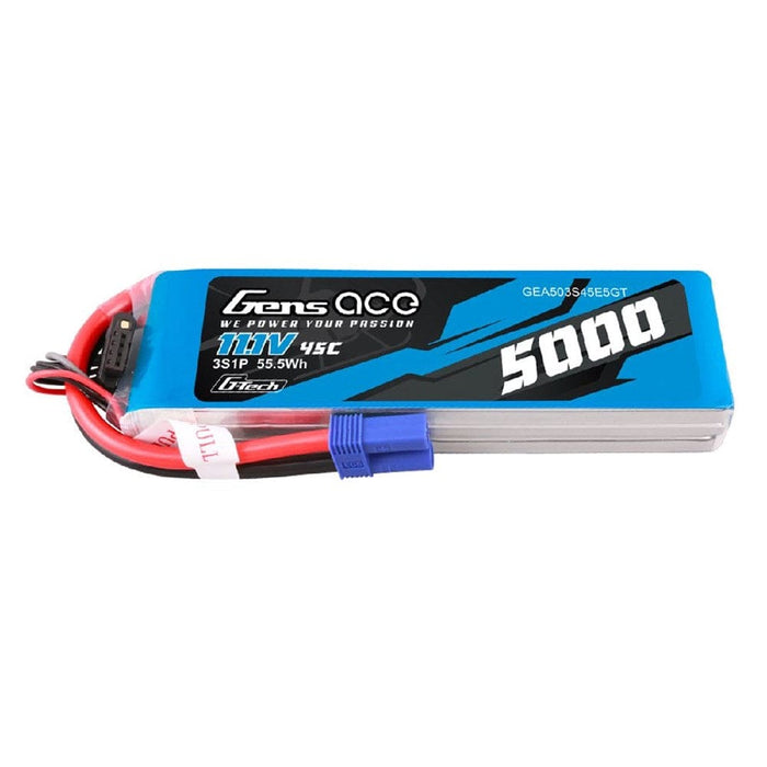 GEA503S45E5GT Gens Ace G-Tech 5000mAh 3S1P 45C 11.1V LiPo Pack With EC5 Plug