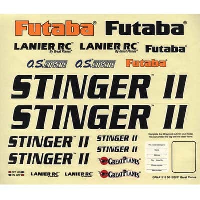 GPMA4239 Decals Stinger II 46 ARF