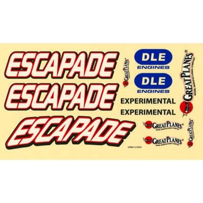 GPMA5392 Decals Escapade MX 30cc/EP ARF