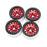 HDTCW03014B Hobby Details 1.9" AL Triangle-Round Beadlock Wheels - Red (4)