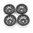 HDTCW03014C Hobby Details 1.9" AL Triangle-Round Beadlock Wheels - Grey (4)