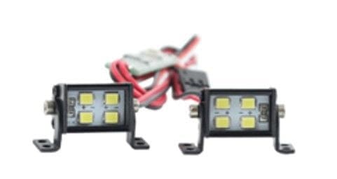 HDTLR05003 Hobby Details 1/10 Double Row Spot Lights - 4 LED (White) 5-8V, Roof Mount, Receiver Plug (2)