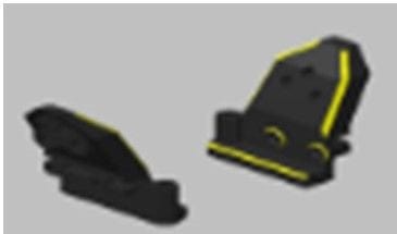 HDTTRX4M007 Hobby Details Aluminum Shock Mount, Traxxas TRX-4M 1/18 Black/Gold (4)