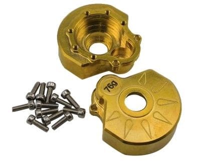 HDTUP02043 Hobby Details Traxxas TRX-4 Brass F/R Portal Covers Style B
