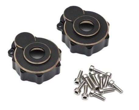HDTUP02065 Hobby Details Traxxas TRX-4 Brass Portal Drive Housing-Black (2)