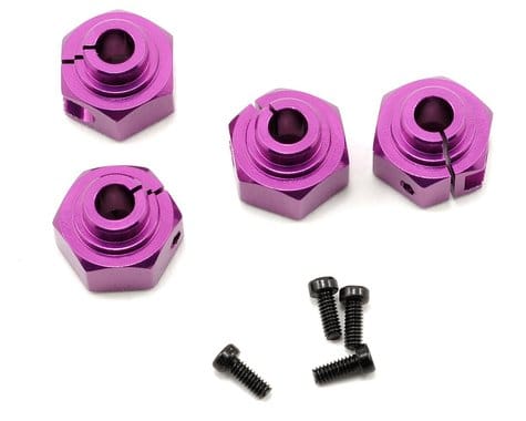 HPI86300 HPI 12mm Aluminum Clamp Type Hex Hub Set (Purple) (4)