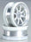HPI3933 MX60 8-Spoke Wheel 0mm Offset Matte Chrome (2)