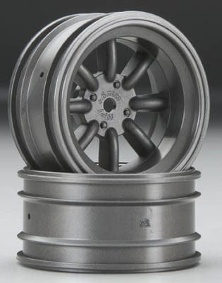 HPI3944 MX60 8-Spoke Wheel 6mm Offset Gunmetal (2)