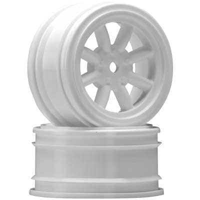 HPI3805 Vintage 8-Spoke Wheel 26mm White 0mm Offset (2)