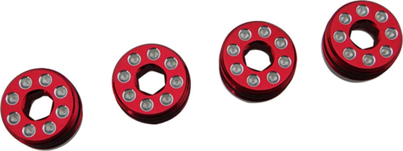 HRAAON21N02 Aluminum Delrin Cap Hub Nut Red: Arrma 1/8