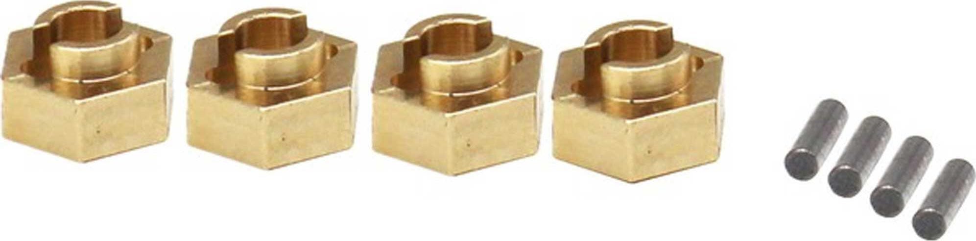 HRASXTF10H Brass Stock Wheels hub 7mm hex SCX24