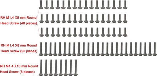 HRASXTF14SS M1.4 Stainless Steel Full Screw Set 81 PC SCX24