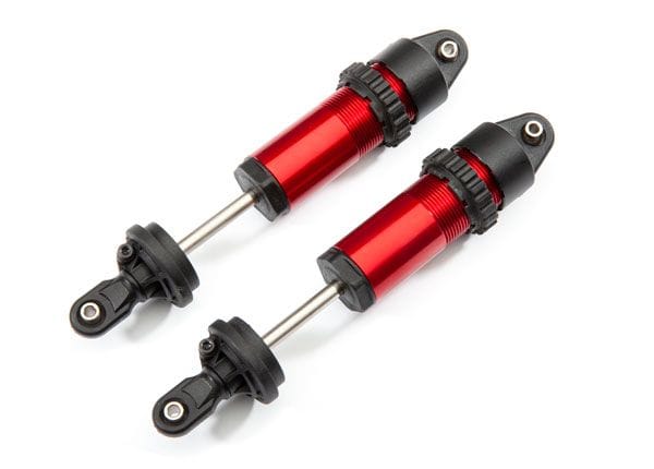 TRA8961R Traxxas Shocks, GT-Maxx, aluminum (red-anodized) (fully assembled w/o springs) (2)