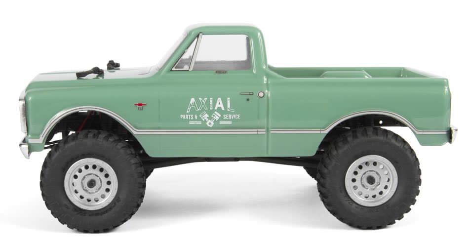 AXI00001T1 1/24 SCX24 1967 Chevrolet C10 4WD Truck Brushed RTR, Green - lateral view