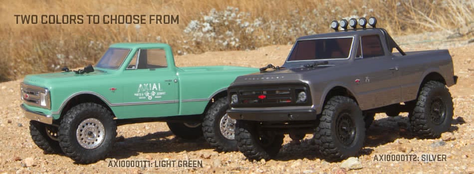 two colors choice - AXI00001T1 1/24 SCX24 1967 Chevrolet C10 4WD Truck Brushed RTR, Green