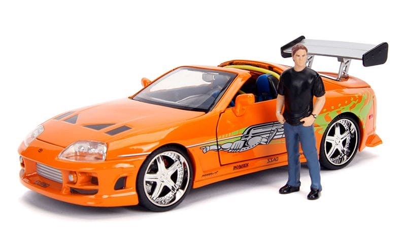 JAD30738 Jada 1/24 "Fast & Furious" Brian's Toyota Supra w/Brian Figure