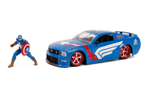 JAD31187 Jada 1/24 "Hollywood Rides" 2006 Ford Mustang GT with Captain America