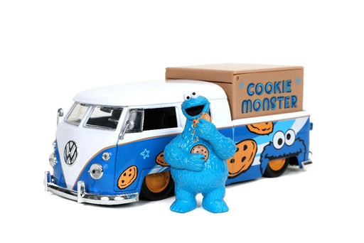 JAD31751 Jada 1/24 "Hollywood Rides" 1963 VW Bus & Cookie Monster w/ Sound