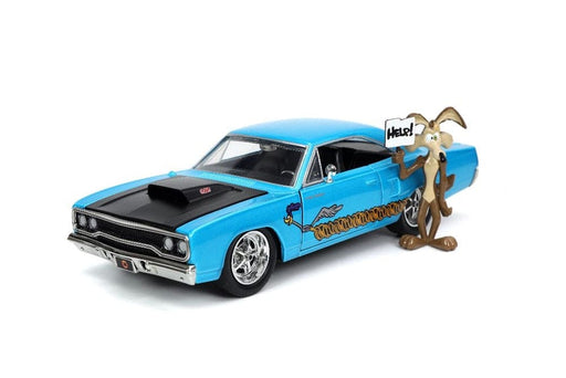 JAD32038 Jada 1/24 "Hollywood Rides" Looney Tunes - 1970 Plymouth Road Runner w/ Wile E Coyote