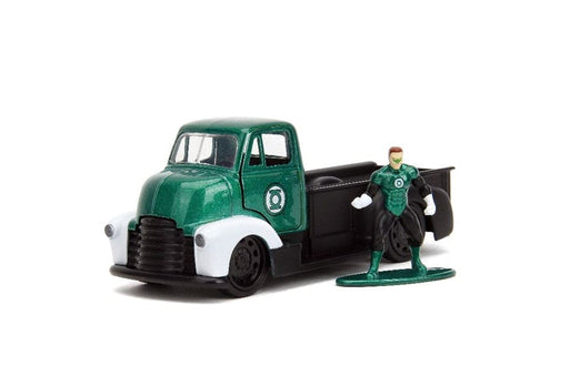 JAD33093 Jada 1/32 "Hollywood Rides" DC Comics 1952 Chevy COE Pickup w/Green Lantern