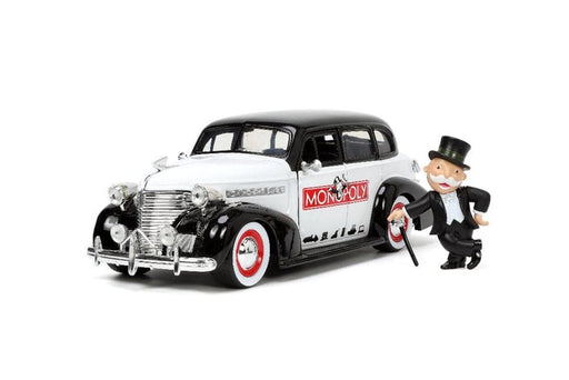 JAD33230 Jada 1/24 "Hollywood Rides" 1939 Chevy Master Deluxe with MR. MONOPOLY