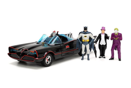 JAD33737 Jada 1/24 "Hollywood Rides" 1966 Classic TV Series Batmobile with Batman, Robin, Penguin & Joker
