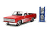 JAD34179 Jada 1/24 "Just Trucks" with Rack 1985 Chevy C10 - Glossy Red/White
