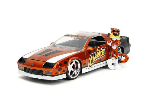 JAD34384 Jada 1/24 "Hollywood Rides" Cheetos 1985 Chevy Camaro with Chester Cheetah