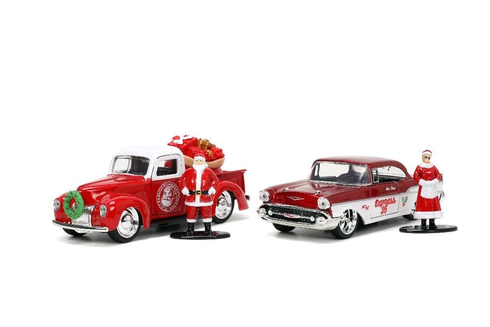 JAD34441 Jada 1/32 "Holiday Rides" Santa Claus & Ms Claus Twin Pack