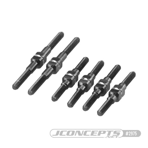 JCO2975 JConcepts Mini-T 2.0 Fin Titanium Turnbuckle Set, Black (6)