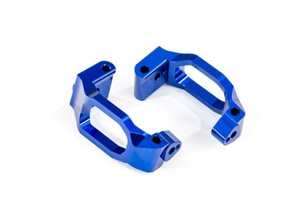 TRA8932X Traxxas Caster blocks (c-hubs), 6061-T6 aluminum (blue-anodized), left & right/ 4x22mm pin (4)/ 3x6mm BCS (4)/ retainers (4)