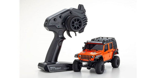 KYO32528MO Mini-Z 4x4 Series Readyset Jeep wrangler Unlimited Rubicon w/ Accessory Parts, Punk`n Metallic
