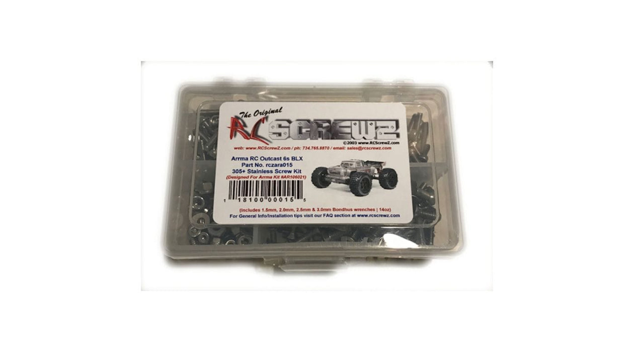 RCZARA015 Stainless Steel Screw Set: ARRMA OUTCAST 6S BLX