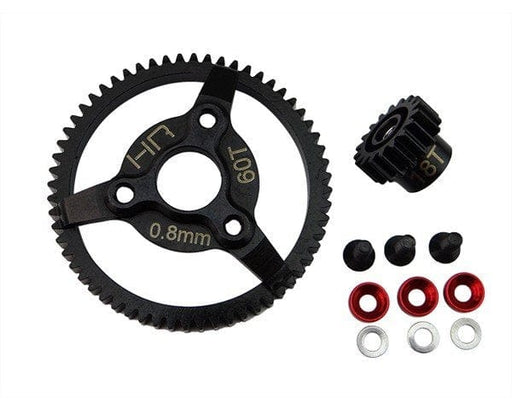 STE260 Steel Pinion and Spur Gear (18t/60t 32p)(Red):TRA