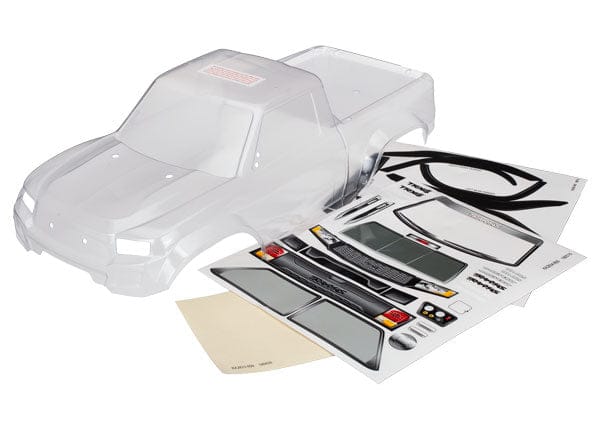 TRA8111R Traxxas Body, TRX-4 Sport (clear, trimmed, die-cut for LED light kit, requires painting)/ window masks/ decal sheet
